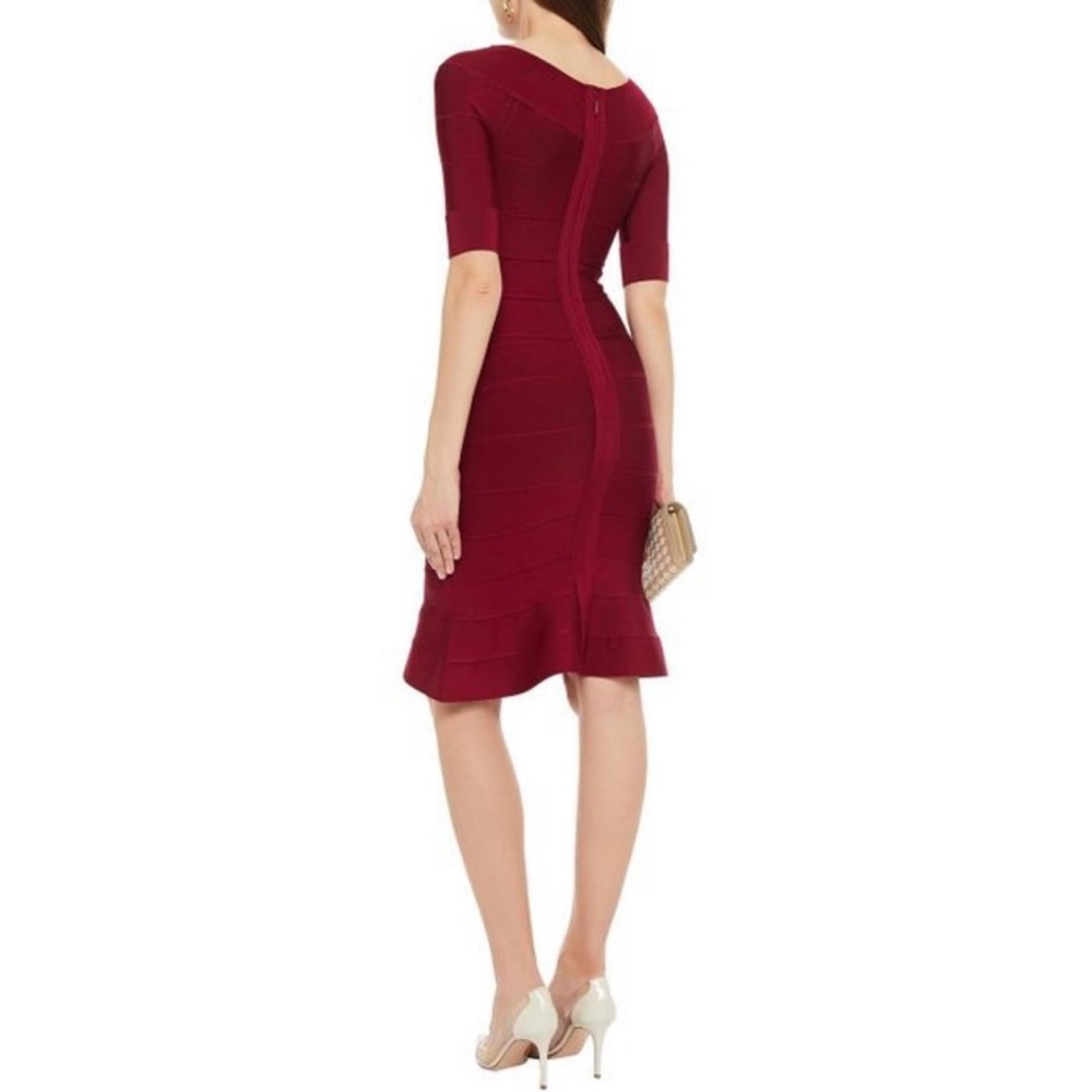 NWT Herve Leger Raspberry Dress - Picture 2 of 12